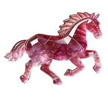 Clear Acrylic Card Feature Lucky Symbol For Portable-dark pink