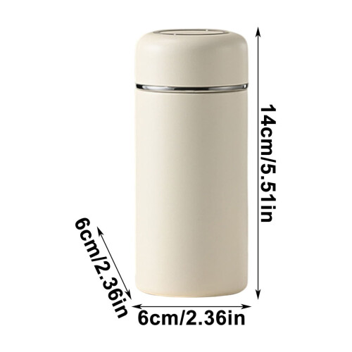 Hvid 240 ml termokande i rustfrit stål 2