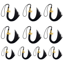 10PCS Graduation Cap Tassels Replacement Charm Penadnt-Black