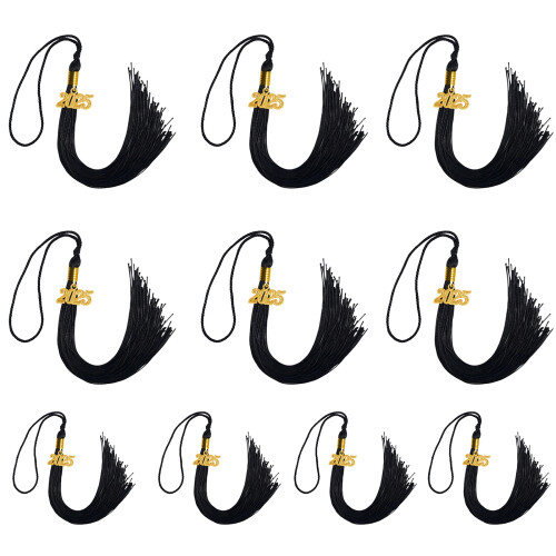 10PCS Graduation Cap Tassels Replacement Charm Penadnt-Black