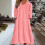 Women's Solid Hooded Nightdress with Pockets, Long Sleeve 1