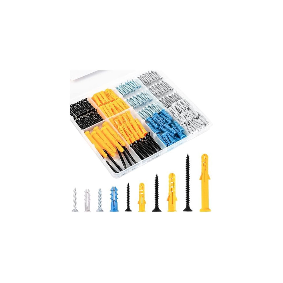 Wall Anchors Kit For Wall Art & Frames Â 270-Piece Picture Hangers, Screws, Drywall/Concrete/Brick Compatible 9083649096734