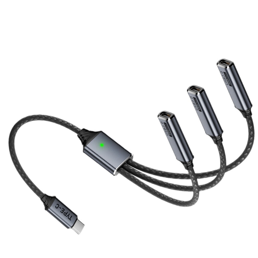 Usb-C Splitter Cable 3-Port For Charging And Data Sync 917087892353