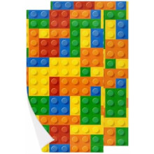 Serviettes de toilette pour enfants, motif blocs de construction colorés, douces et ultra-absorbantes, pour le bain et le visage des garçons –