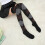 Women's Thigh-High Socks Vintage Argyle Pattern Red 8