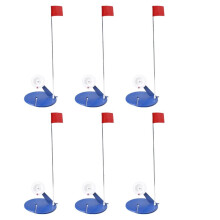 Ensemble de 6 drapeaux de pêche sur glace avec supports et sac de rangement