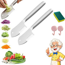Éplucheur julienne en acier inoxydable 2026 – Multi-usage, coupe-légumes portatif pour carottes et concombres, poignée confortable, trou de