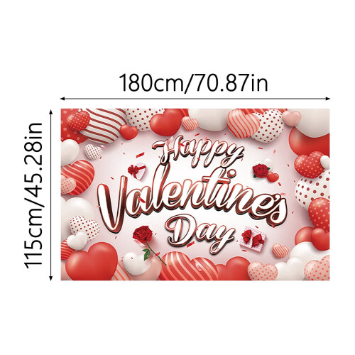 Valentine's Day Banner 71x45 in Polyester 1
