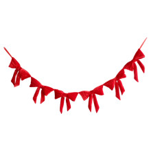 Paasslinger van fluweel met strikken van 1,98 meter – Voorgeregen voor schoorsteenmantel, deur, raam, muur, trap – Lente- en feestdecoratie