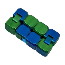 Geometrisk kubprydnad3D-tryckt modern skrivbordsskulptur