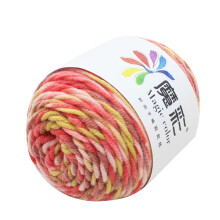 5 brins de fil à crocheter en coton arc-en-ciel - Fil à tricoter pour débutants avec des points faciles à voir - Fil à crocheter, pastel