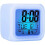 Digital Alarm Clock Luminous Cube LCD Clock with Large Display, Time/Date/Temperature, Color LED 1