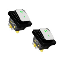 Interrupteurs à bascule étanches pour applications marines, 30 A, marche/arrêt, voyant LED, 4 broches, 2 positions, installation facile