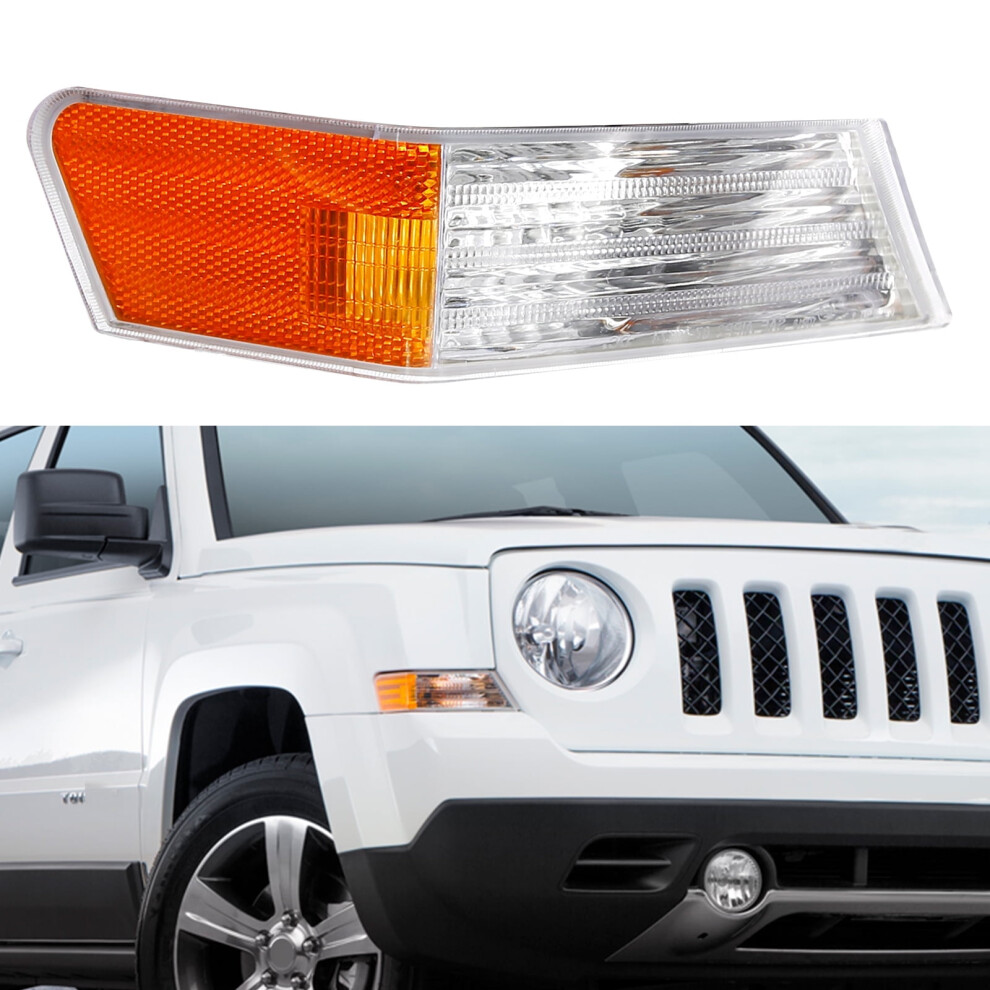 Front Turn Signal Cover For Jeep Patriot 2007Â2017 (Right, Passenger Side), Compatible With 68004180Ac & Ch2527102 Light 9329345153846