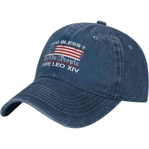 Dios bendiga al Papa León XIV Gorra de algodón unisex estilo "Dad Hat" 1