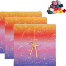 Calendrier de l'Avent Crochet Society 2025 – 25 jours de laine acrylique DK et modèles exclusifs, kit de couverture festive pour débutants