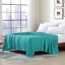 -Hotel Luxury Wrinkle & Fade Resistant Double Brushed Ultra Soft Microfiber 1-Piece Single Flat Sheet - Larkspur Blue, Twin (66" x 96")