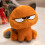 Orangefarbene Plüschkatze, weiches Stofftier, 25 cm 1