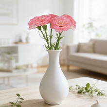 Kunstig enkelt nellik med vase til hjem og bryllup