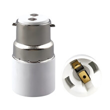 Adaptateur de douille à baïonnette B22 vers E14 pour ventilateurs de plafond, lustres, ampoules LED et incandescentes