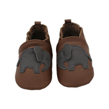 Kids Shoes – Soft Leather Baby Walking Shoes, Suede Sole, Indoor Slippers for 0-2Y, Compatible with Boys & Girls, Coffee, XL