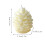 Bougie parfumée de Noël blanche en forme de sapin (1 pièce) 3