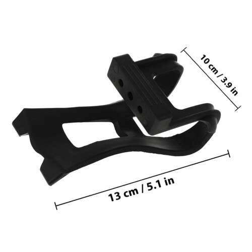 1Set Bendable Black Bicycle Toe Cage with Straps Durable Replaceable Toe Clips 1