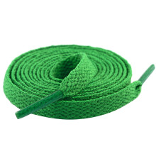 K Green Flat Shoe Laces For Sneakers Boots 100Cm Length 2 Pieces Set