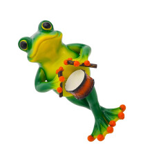 Kunstneriske frøfigurer i harpiks, par