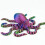 3D-printet blækspruttefigur med bevægelige led, 22 cm 1
