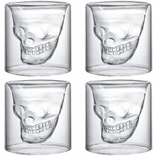 Verres à liqueur en forme de crâne, 75 ml (2,64 oz), lot de 4. Décoration pour la maison, la cuisine et autres.