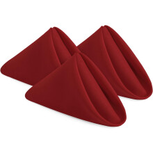 Rote Stoffservietten (12er-Pack, 50 x 50 cm), ideale Servietten für Partys, Hochzeiten und Mittag-/Abendessen
