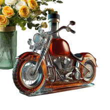 Carafe à whisky en verre en forme de moto, vintage 750 ml