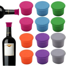 Lot de 12 bouchons en silicone réutilisables pour vin, champagne et bière pétillante – 6 couleurs, compatibles avec les bouteilles standard