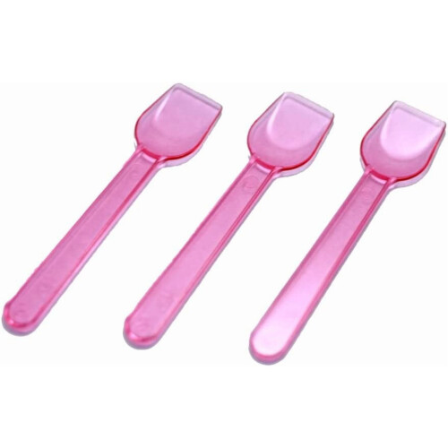 Transparante ijslepels - 3000 stuks (roze)
