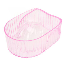 Acrylic Hand Soaking Bowl – Transparent Pink Nail Soaker Tray for Manicure, Cuticle Care & Dead Skin Softening