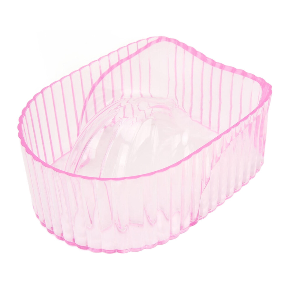 Pink Acrylic Hand Soaking Bowl Â Transparent Nail Soaker Tray For Manicure, Cuticle Care & Dead Skin Softening