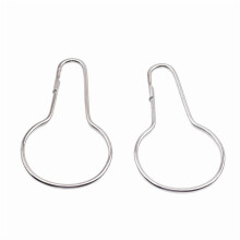 Anneaux de rideau de douche en métal antirouille, lot de 12