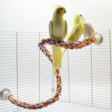 Opvise Giocattolo per gabbia per pappagalli Multicolore Bastoncino pieghevole per esercizi di affilatura delle zampe per uccellini ondulati 30 cm