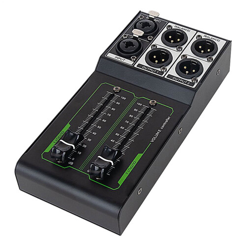 Monitor Volume Controller 1 Input 2 Output Volume Controller Passive 70mm Fader Precise Audio Control for Studio & Home Audio System enhanced