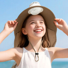Solar Fan Hat with Wide Brim – Breathable, Portable Cooling Headwear for Kids, Hiking, Beach, Camping – Compatible with Solar Fan