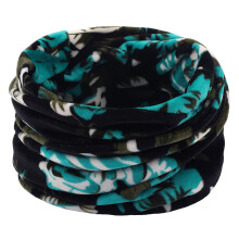 Fleece Lined Double Layer Scarf for Men and Women Cozy Printed Winter Tube Neck Warmer for Cold Weather