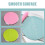 Non- Silicone Baking Mats, 3-Pack Assorted Colors, Reusable Cake Decorating Turntable Mats 2