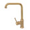 Rubinetto miscelatore per lavabo in ottone vintage con acqua calda e fredda. 7