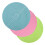 Non- Silicone Baking Mats, 3-Pack Assorted Colors, Reusable Cake Decorating Turntable Mats 3