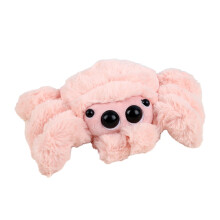 Roze pluche spinnetje van 22 cm