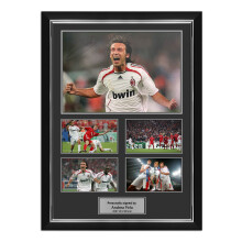 Andrea Pirlo Signed AC Milan 2007 UCL Photo Presentation. Deluxe Frame