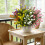 Artificial Camellia and Rose Bouquet with Greenery, 37cm 5