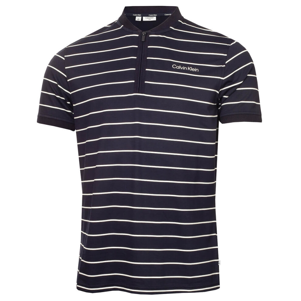 Calvin Klein (M, Navy) Mens Longacre Moisture Wicking Quick Drying Golf Polo Shirt