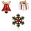 Julebroche med rhinsten til kvinder 1 stk. 1